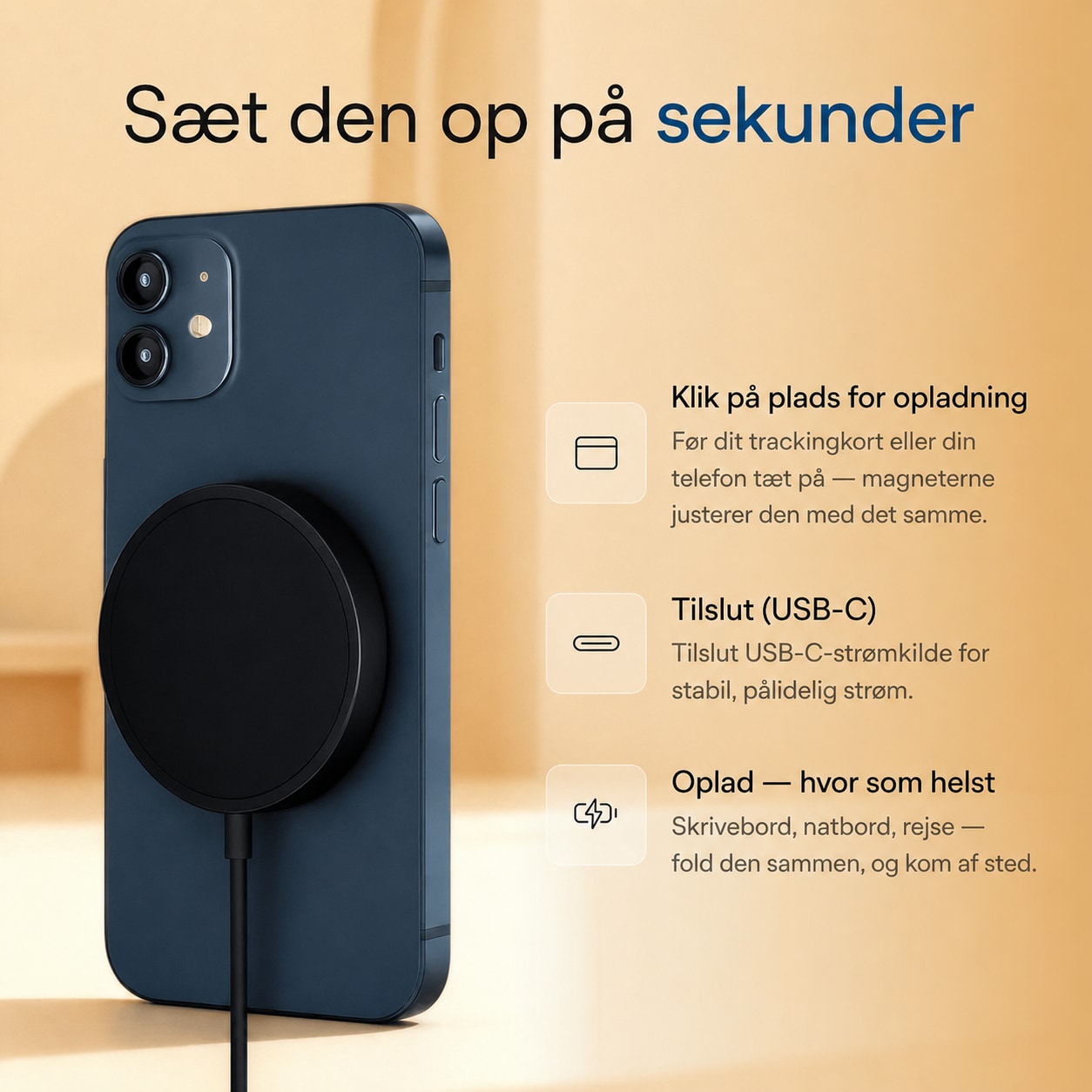 Kardovel trådløs oplader